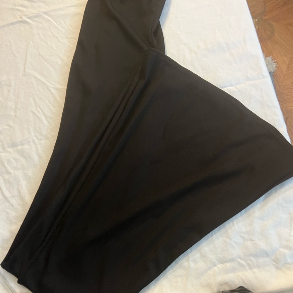 Prettylittlething  black wide leg pants